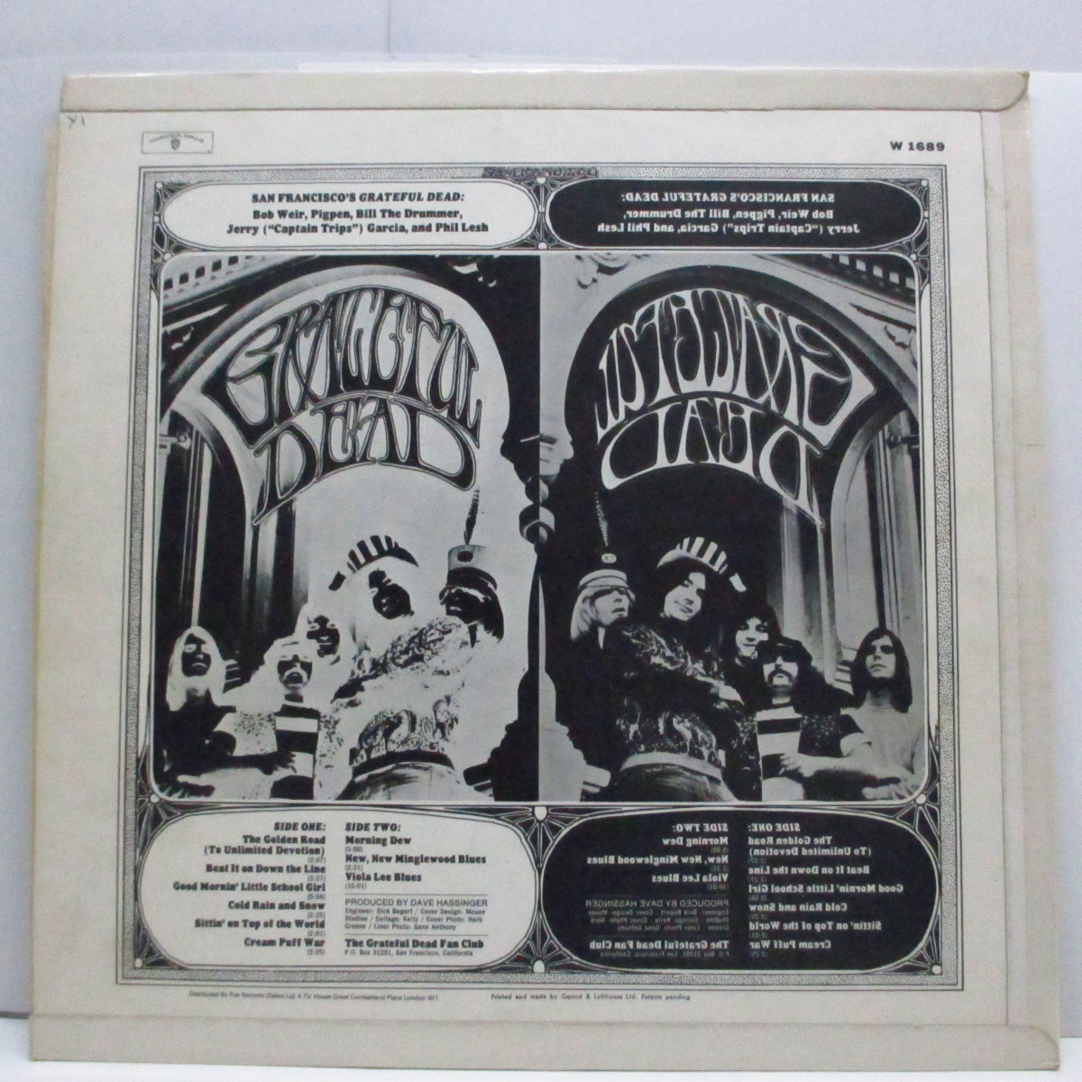 GRATEFUL DEAD (グレイトフル・デッド) - The Grateful Dead (1st) (UK '68 セカンドプレス「赤ラベ」モノラル LP/表面コーティング3面折返ジャケ)