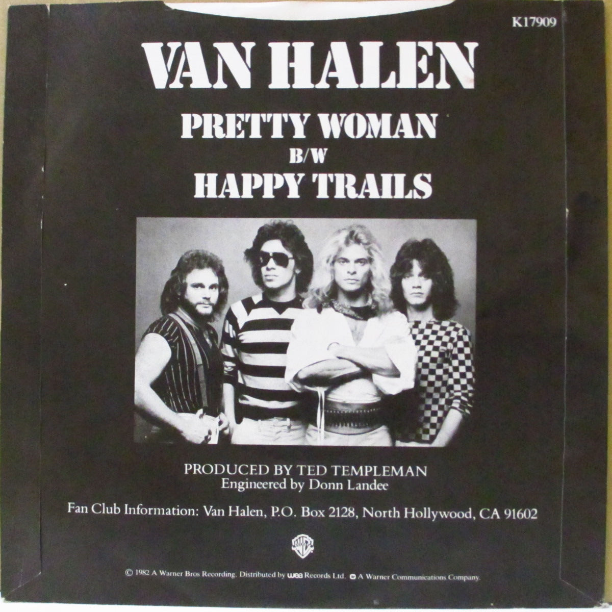 VAN HALEN (ヴァン・ヘイレン) - Pretty Woman (UK '82 オリジナル 7インチ+光沢ソフト紙ジャケ)