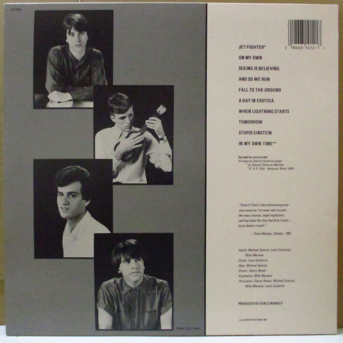 THREE O'CLOCK, THE (スリー・オクロック) - Sixteen Tambourines (US 限定再発クリアブルーヴァイナル LP) '83年1stアルバム