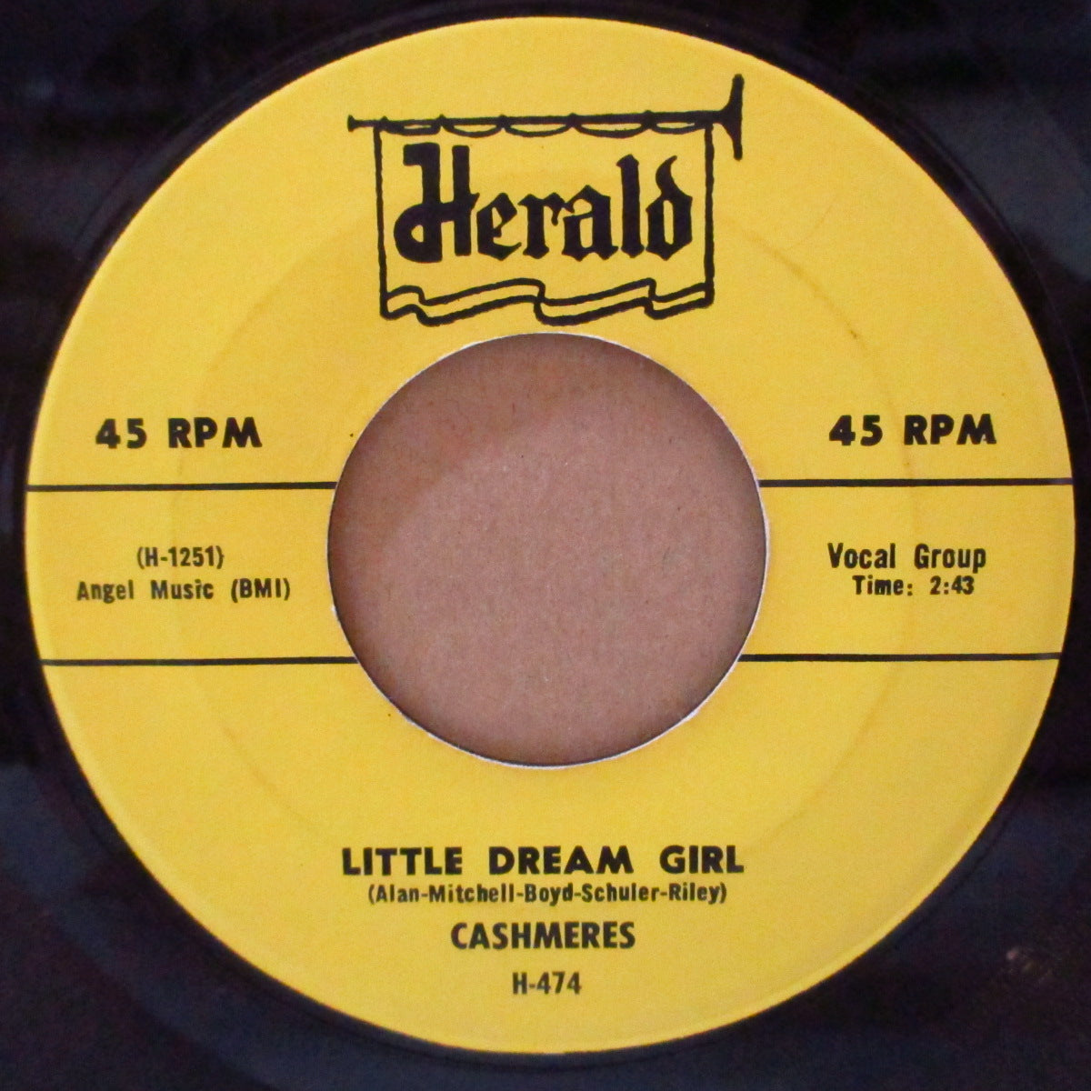 CASHMERES, THE (ザ・カシミアーズ) - Do I Upset You / Little Dream Girl (US '56 オリジナル 7インチ)モダン・ドゥワップ・ジャイヴァー!