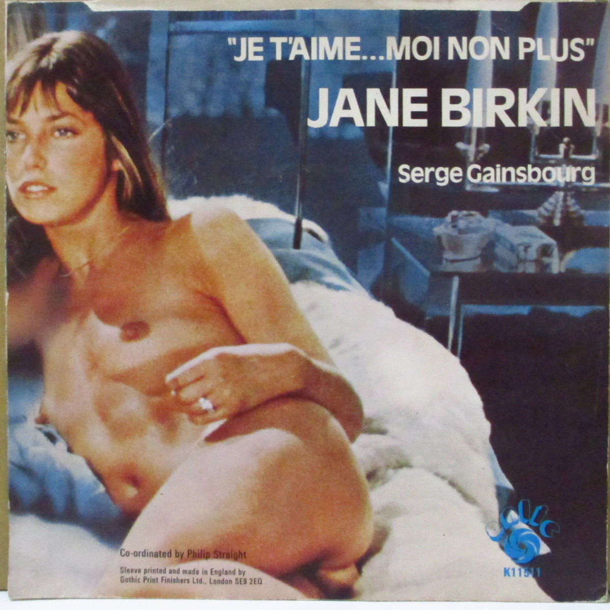 JANE BIRKIN & SERGE GAINSBOURG (ジェーン・バーキン & セルジュ・ゲンズブール) - Je T'aime Moi Non Plus (UK '74 再発「ソフト紙ヌード・ジャケ」付きシングル) 18禁名曲!