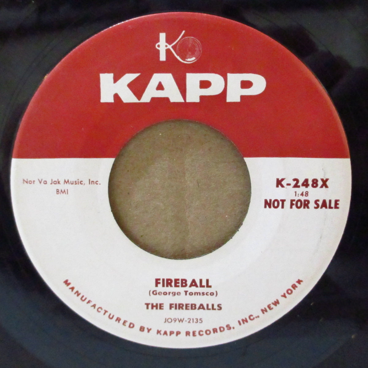 FIREBALLS (ファイアーボールズ) - Fireball / I Don't know (US '58 プロモ・ラベ 7インチ+カンパニースリーブ)MAD3 のカヴァ原曲 & ロカビリー!
