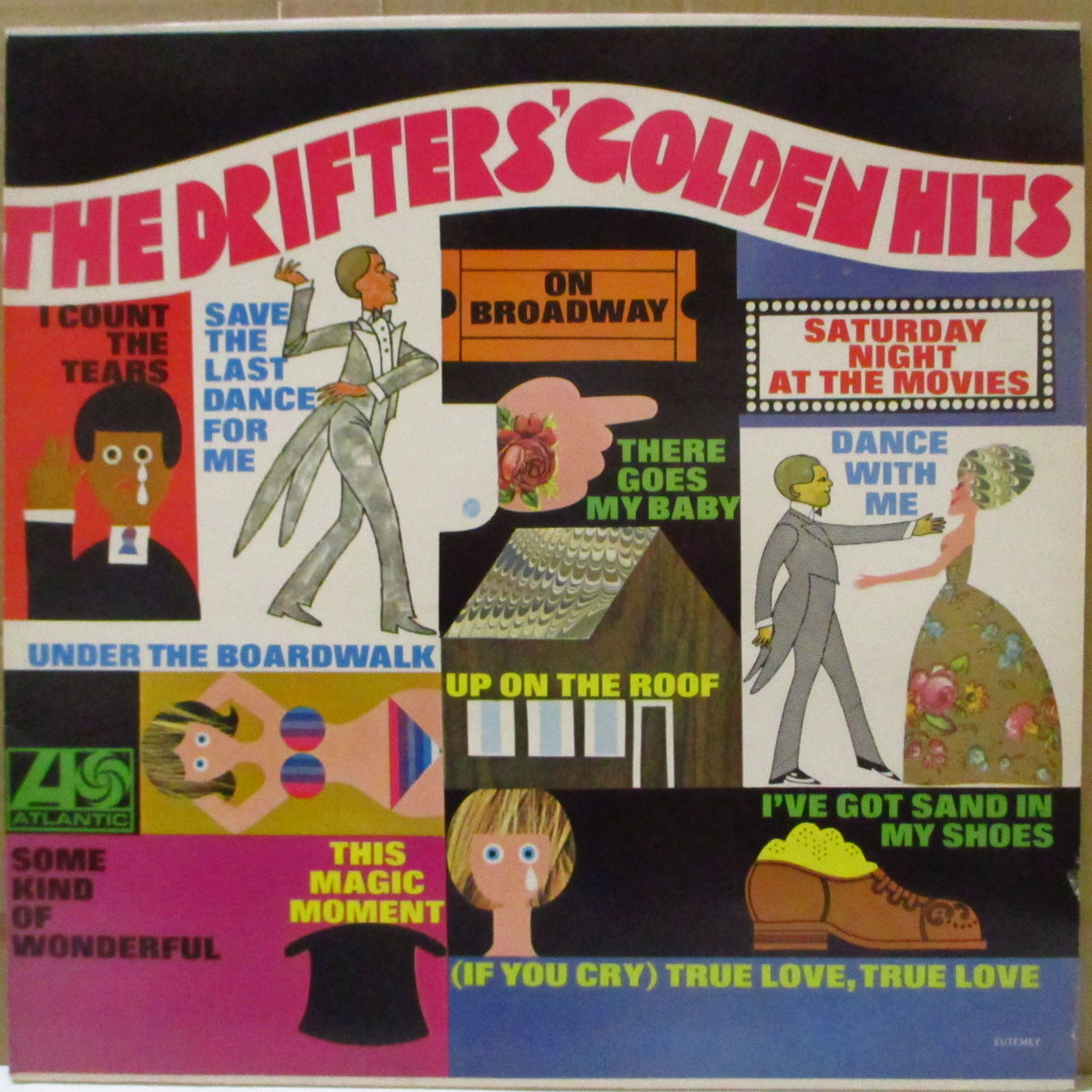DRIFTERS, THE (ザ・ドリフターズ) - The Drifters' Golden Hits (UK 70's 再発「(ワーナーロゴ・リム)緑・オレンジ・ラベ」ステレオLP) ベスト全14曲。