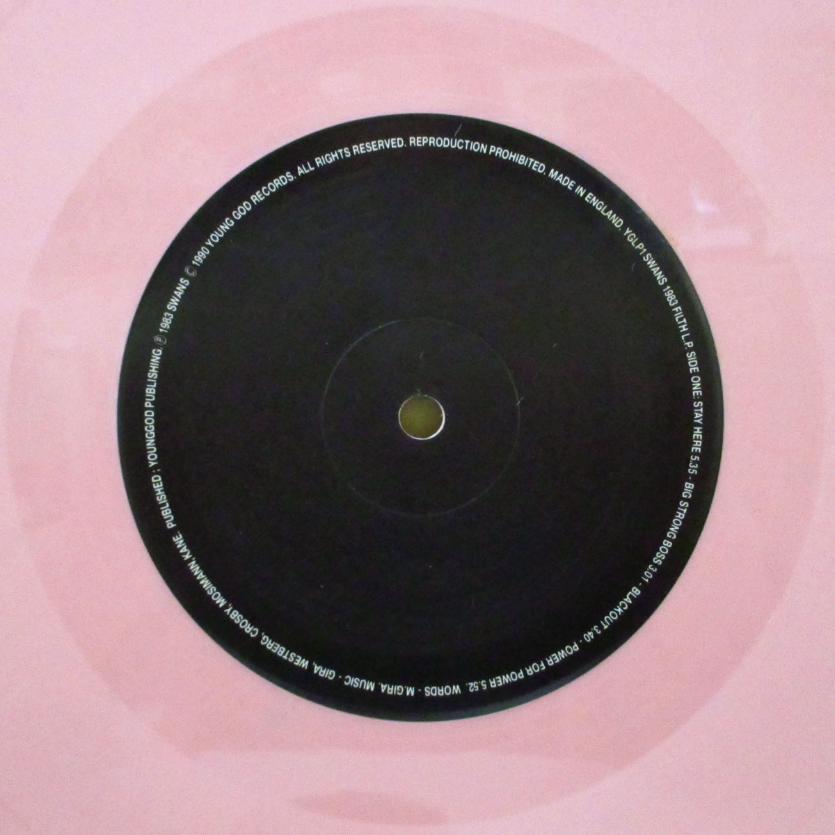 SWANS (スワンズ) - Filth (UK '90 限定再発ピンクヴァイナル LP) '83年1stアルバム
