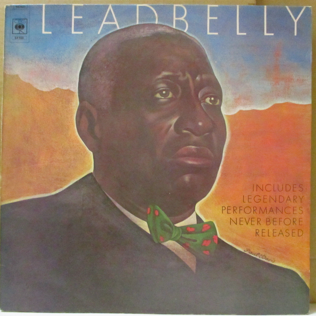 LEADBELLY (レッドベリー) - Leadbelly : Includes Legendary Performances Never Before Released (UK '70 オリジナル・モノラル LP)当時未発表のレア音源集全16曲収録。