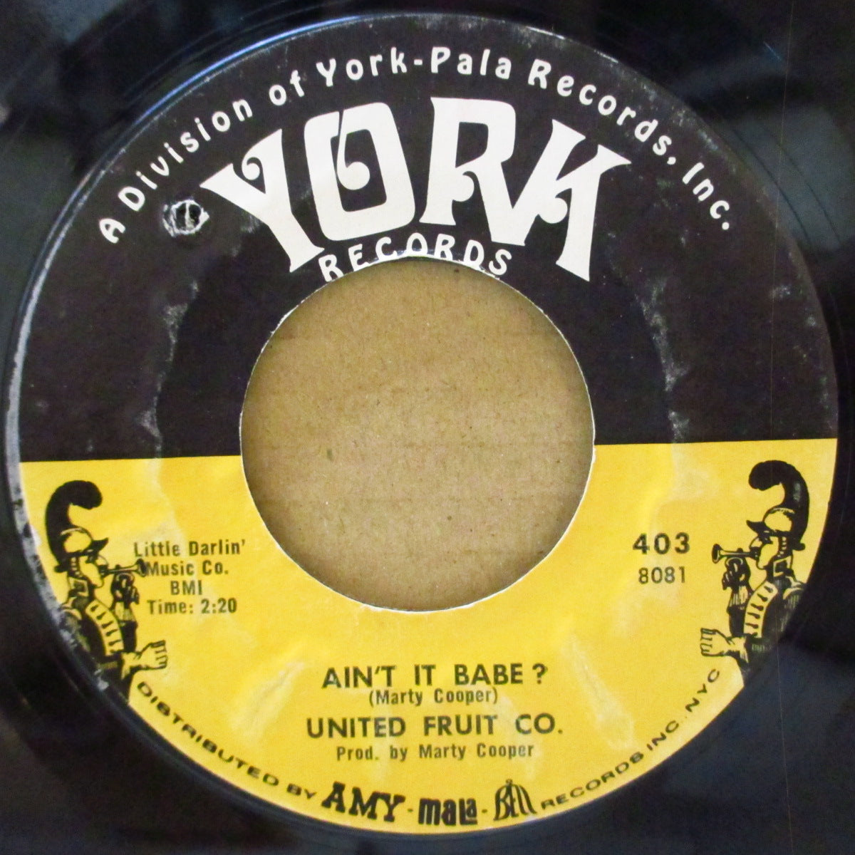UNITED FRUIT CO. (ユナイテッド・フルーツ・カンパニー = ジェニファー・ウォーンズ在籍) - Ain't It Babe ? (US '67 オリジナル 7インチ)美メロ・フォーキーポップ!