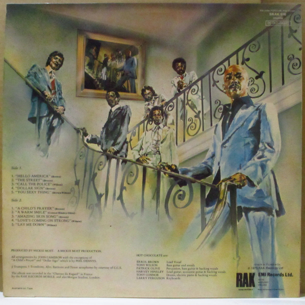 HOT CHOCOLATE (ホット・チョコレート) - Hot Chocolate (UK '75 オリジナル・ステレオ LP/両面コーティング・ジャケ)名作セカンド・アルバム