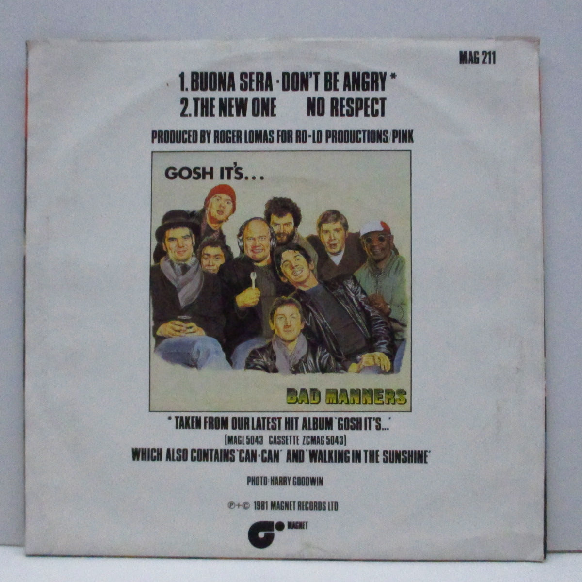 BAD MANNERS (バッド・マナーズ) - Special 'R 'n' B' Party Four E.P. (UK オリジナル「フラットセンター#2」7"+光沢ソフト紙ジャケ)