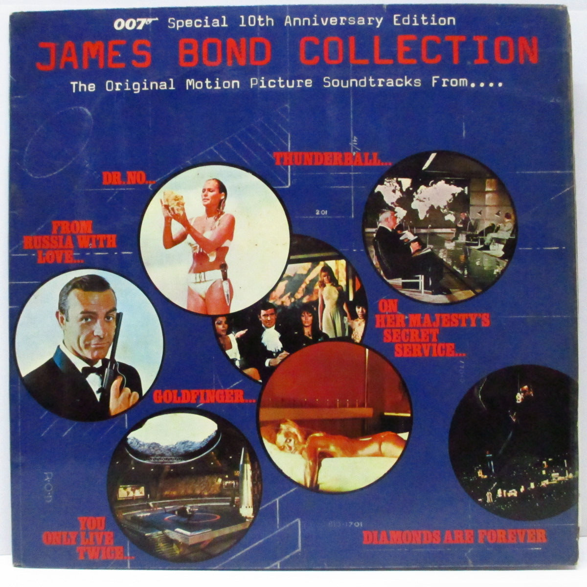 O.S.T. (映画『007(ダブルオーセブン)』シリーズのサントラ盤!) - 007 / James Bond Collection (UK オリジナル 2xLP/綴じ込みブックレット付き表面コーティング見開ジャケ)