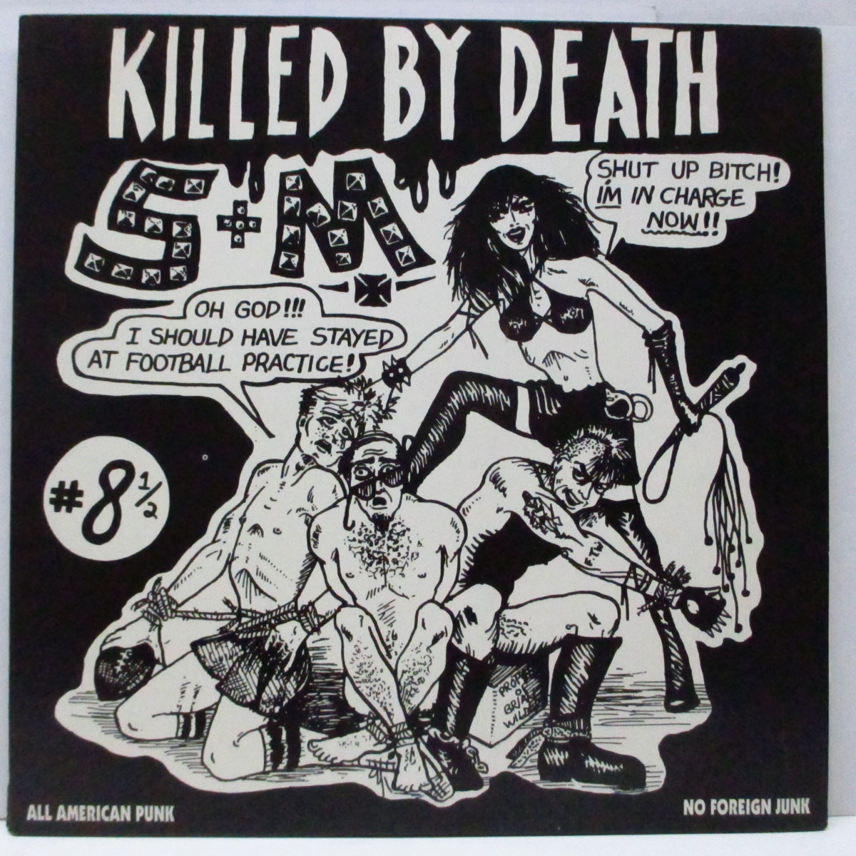 V.A. ('77-'82年レアUSパンク・コンピ) - Killed By Death #8½ (US 初回限定「黄ラベ」LP/1,000枚限定「白黒」ジャケ)