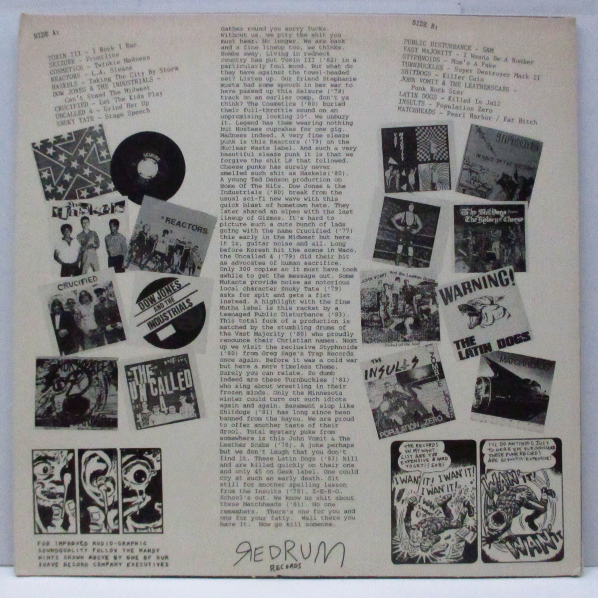 V.A. ('77-'82年レアUSパンク・コンピ) - Killed By Death #8½ (US 初回限定「黄ラベ」LP/1,000枚限定「白黒」ジャケ)