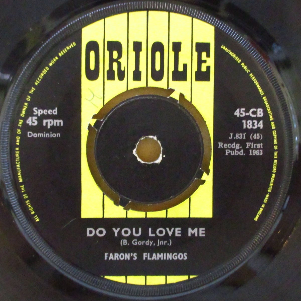 FARON'S FLAMINGOS (ファロンズ・フラミンゴス) - Do You Love Me (UK '63 オリジナル 7インチ)アップテンポ・ビート・カヴァ!