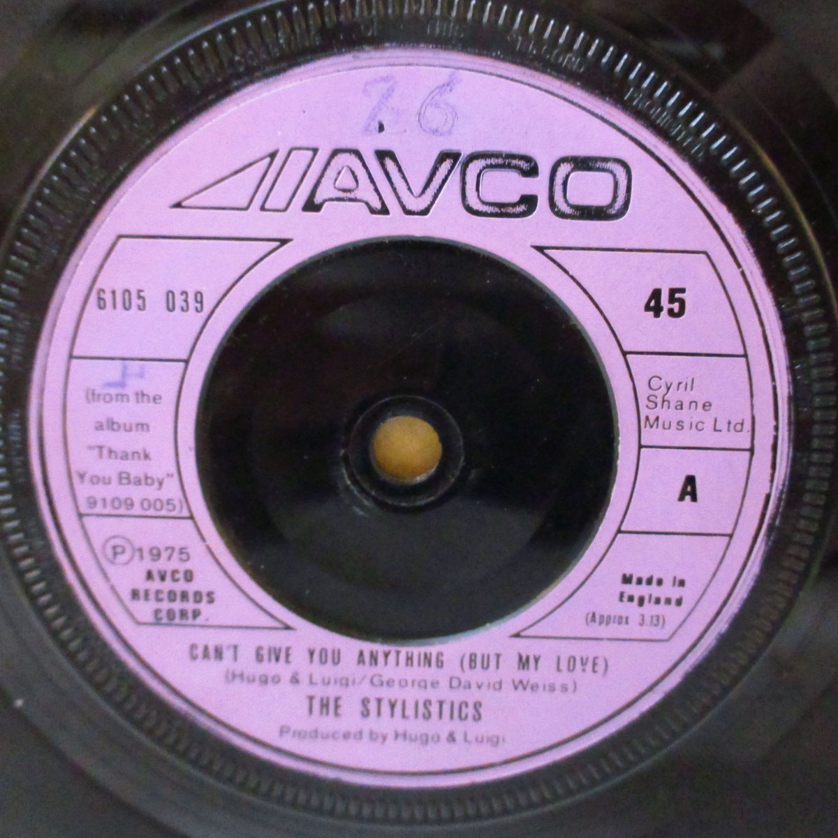 STYLISTICS, THE (ザ・スタイリスティックス) - Can't Give You Anything (But My Love) (UK '75 オリジナル 7インチ)甘茶ディスコ名曲!