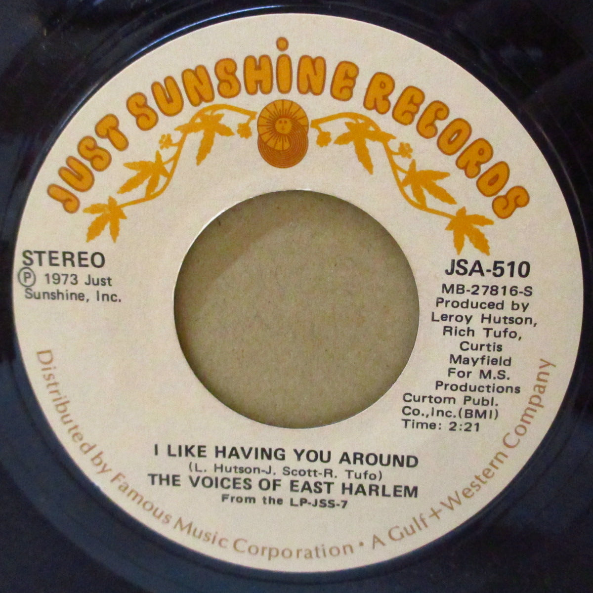 VOICE OF EAST HARLEM, THE (ザ・ヴォイス・オブ・イースト・ハーレム) - Cashing In (US '71オリジナル 7インチ)激レア、ファンキーポップ!