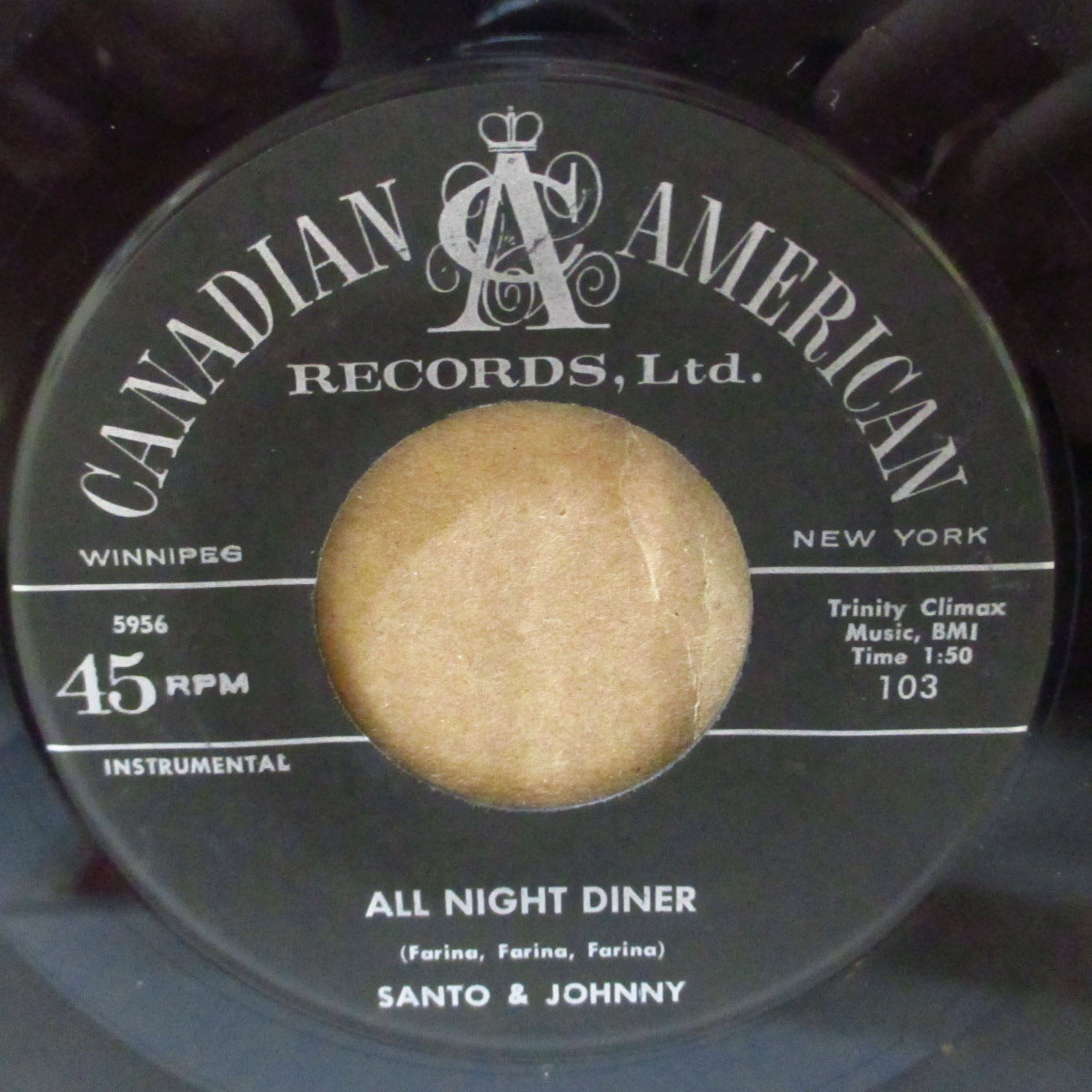 SANTO & JOHNNY (サント&ジョニー) - Sleep Walk / All Night Diner (US '59 オリジナル 7インチ)NYスティール・ギター・デュオ哀愁美メロ大名曲!