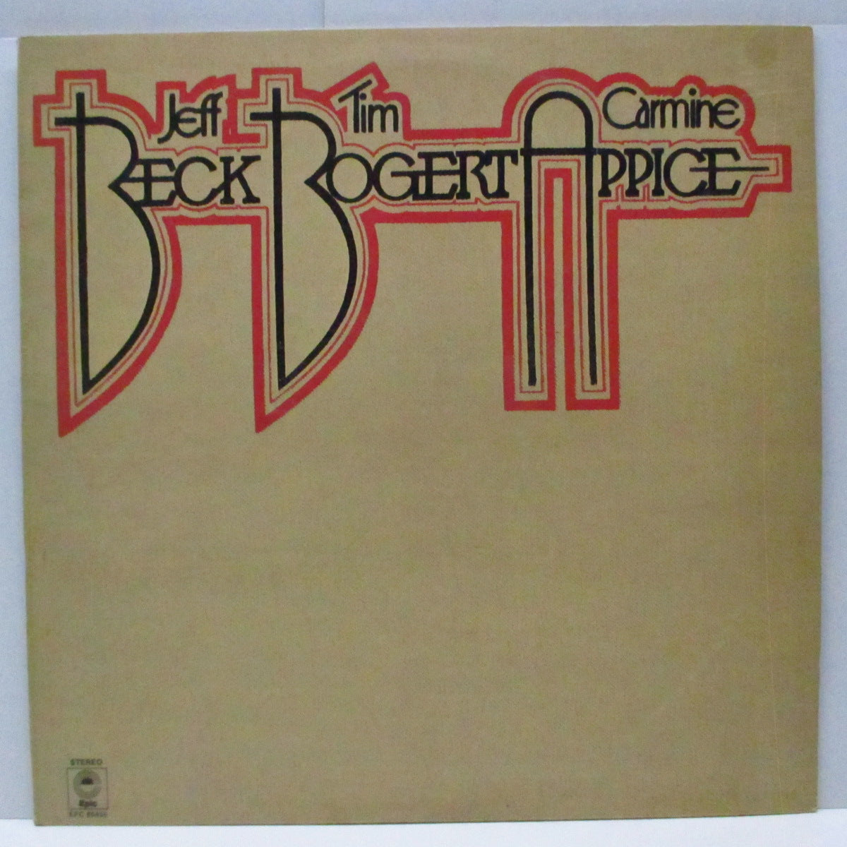 BECK, BOGERT & APPICE (ベック・ボガート & アピス) - Beck, Bogert & Appice (UK 70's 再発「ボックスロゴ」黄色ラベLP/光沢ジャケ) '73年デビュー・アルバム !