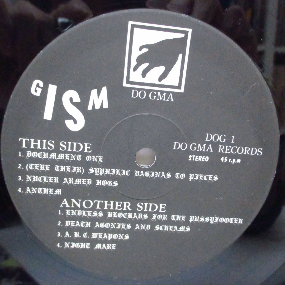 G.I.S.M. (ギズム) - Detestation (Japan オリジナル 12"+インサート)
