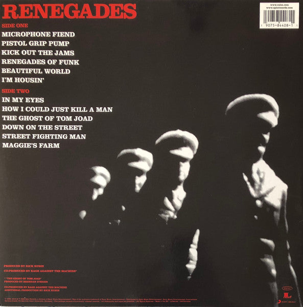 RAGE AGAINST THE MACHINE (レイジ・アゲインスト・ザ・マシーン) - Renegades (EU 正規限定リマスター再発180グラム重量 LP/NEW) '00年4thアルバム