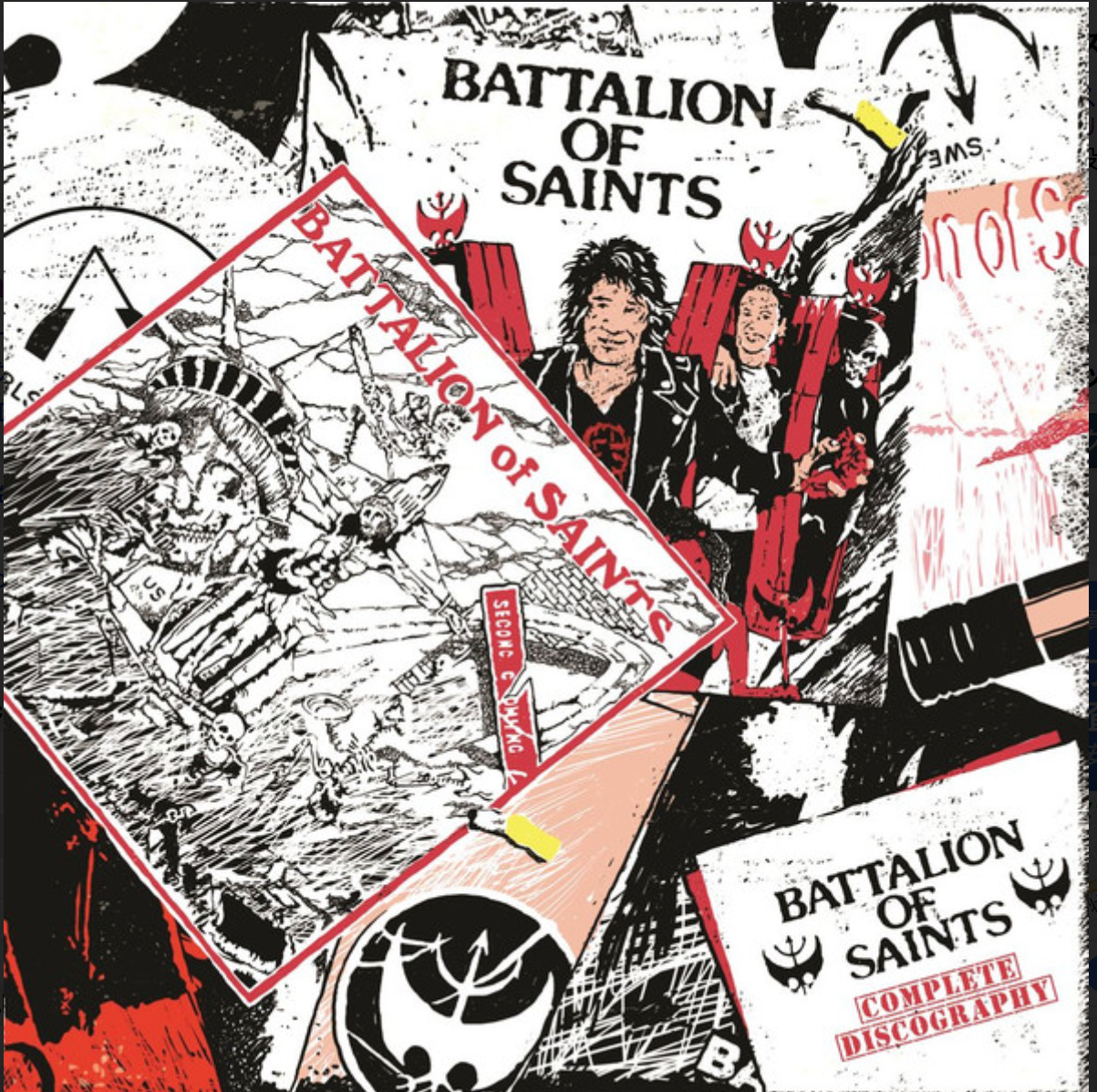 BATTALION OF SAINTS (バタリオン・オブ・セインツ) - Complete Discography (UK 限定再発「赤、白、青ヴァイナル」 3xLP/ New)