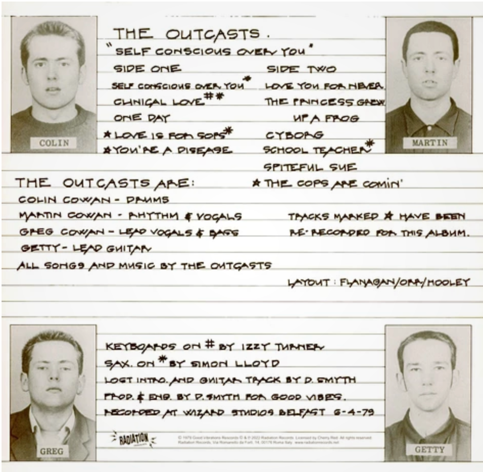 OUTCASTS, THE (ジ・アウトキャスツ) - Self Conscious Over You (Italy 500枚限定再発レッドヴァイナル LP/ New)