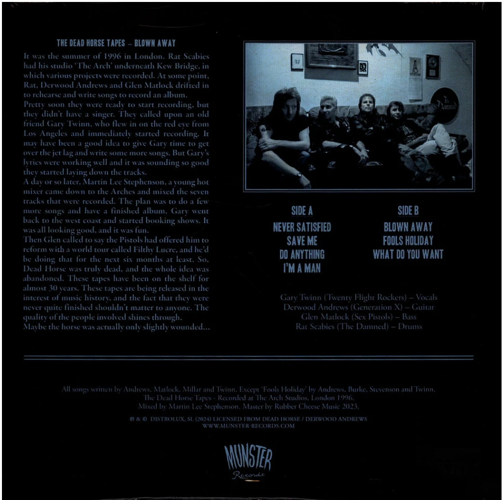 DEAD HORSE (デッド・ホース) - The Dead Horse Tapes - Blown Away (Spain RSD 2024 限定「ブルーヴァイナル」LP/ New)