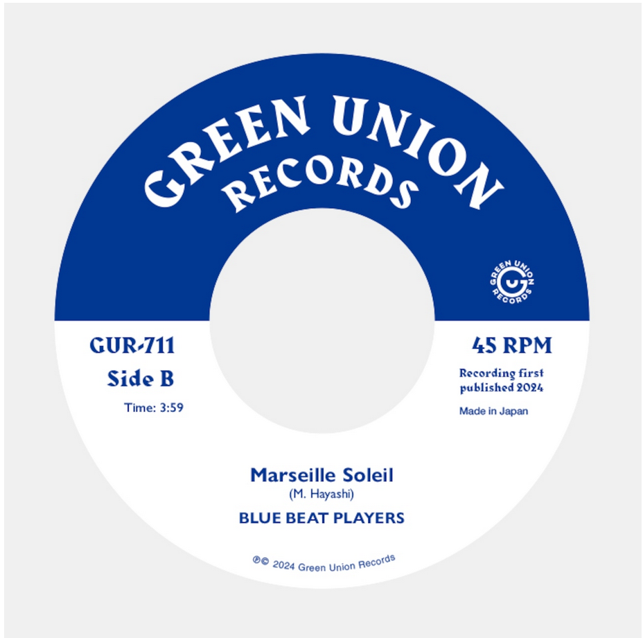 BLUE BEAT PLAYERS (ブルー・ビート・プレイヤーズ) - Scootering On! / Marseille Soreil (Japan 限定プレス 7"/New) 伝説的東京モッド〜スカ!'24年最新シングル!