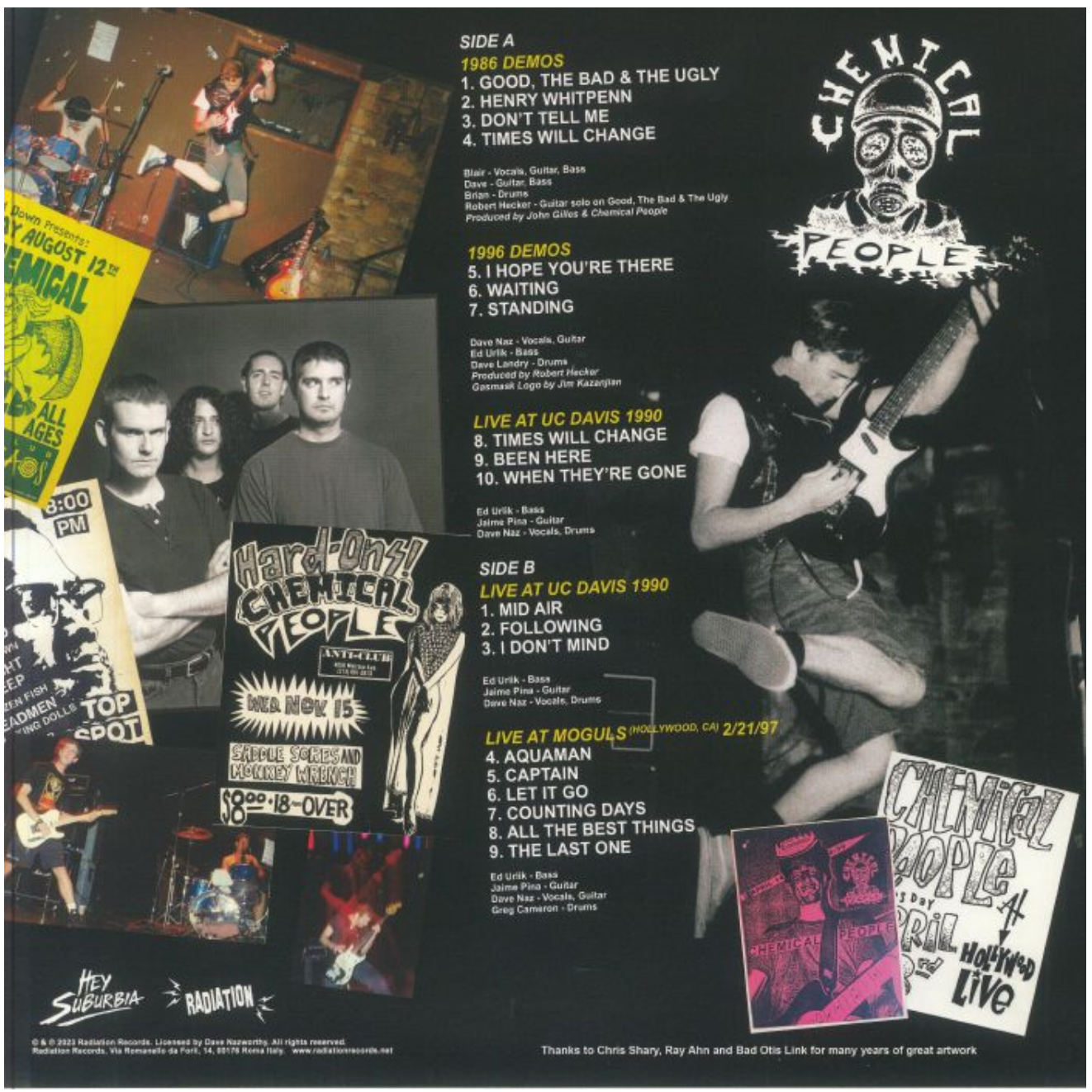 CHEMICAL PEOPLE (ケミカル・ピープル) - Demos & Live (Italy 500枚限定「ホワイトヴァイナル」LP/ New)