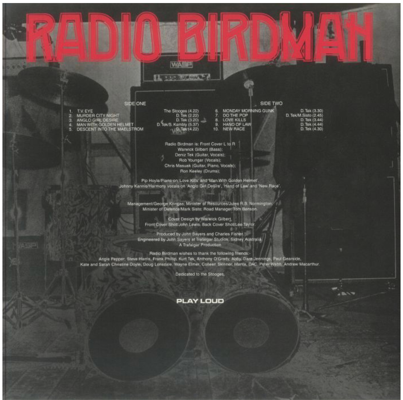 RADIO BIRDMAN (レディオ・バードマン) - Radios Appear (EU 限定リプロ再発 LP/ New) 本国オリジナル仕様の「黒ジャケ」バージョンで復刻 !