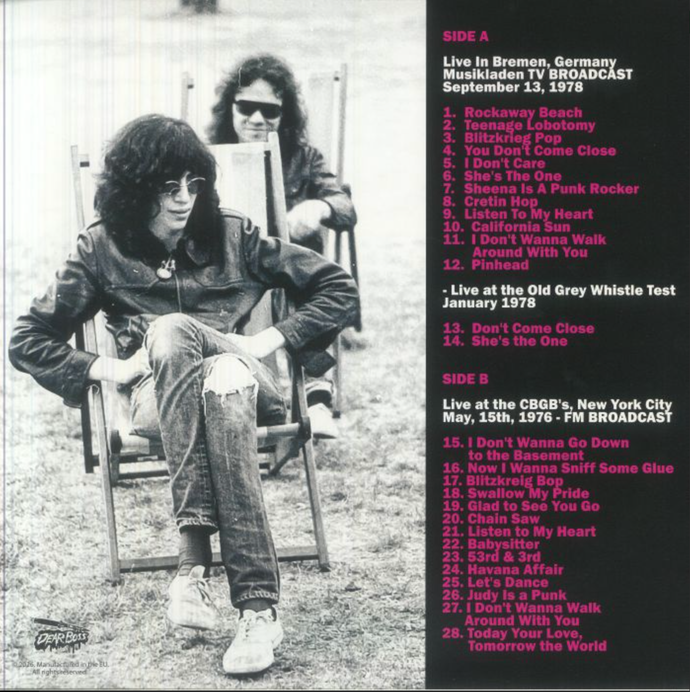 RAMONES (ラモーンズ) - Generatin' Steam Heat (EU 500枚限定「オレンジヴァイナル」LP/ New)ブロードキャスト録音全28曲 !