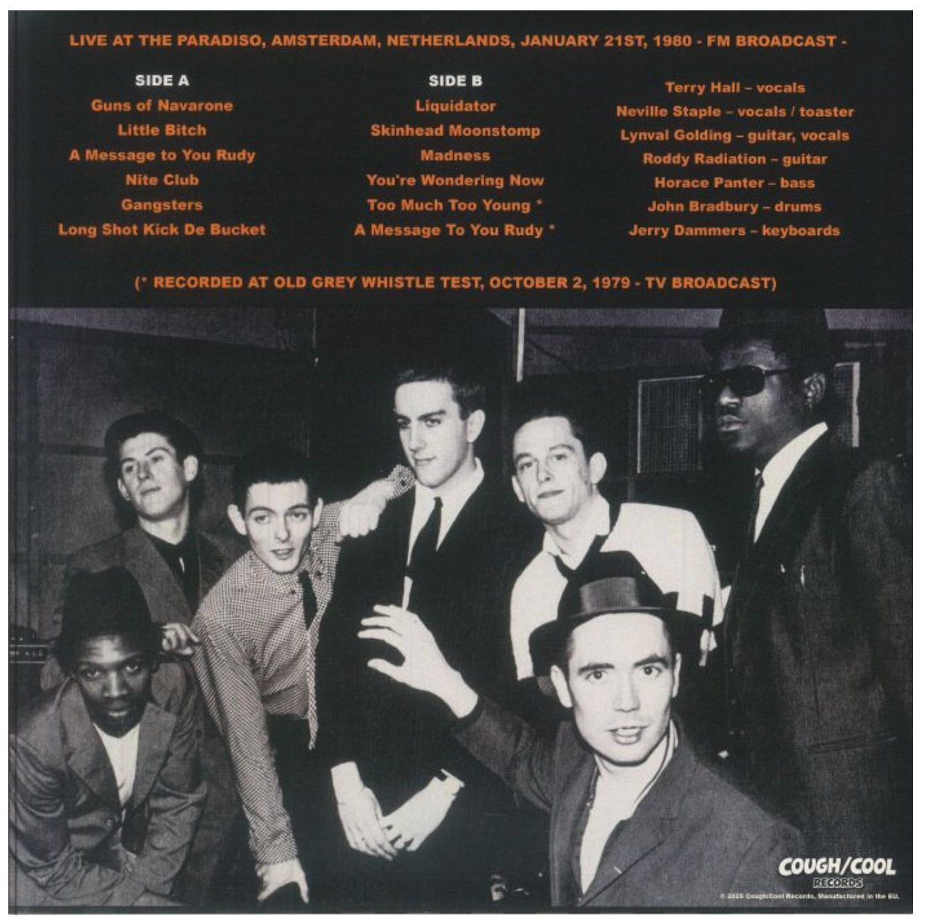 SPECIALS, THE (ザ・スペシャルズ) - Too Young Too Dam (EU 500枚限定「ホワイトヴァイナル」LP/ New) '80年1月アムステルダム「パラディソ」ライブ後編!