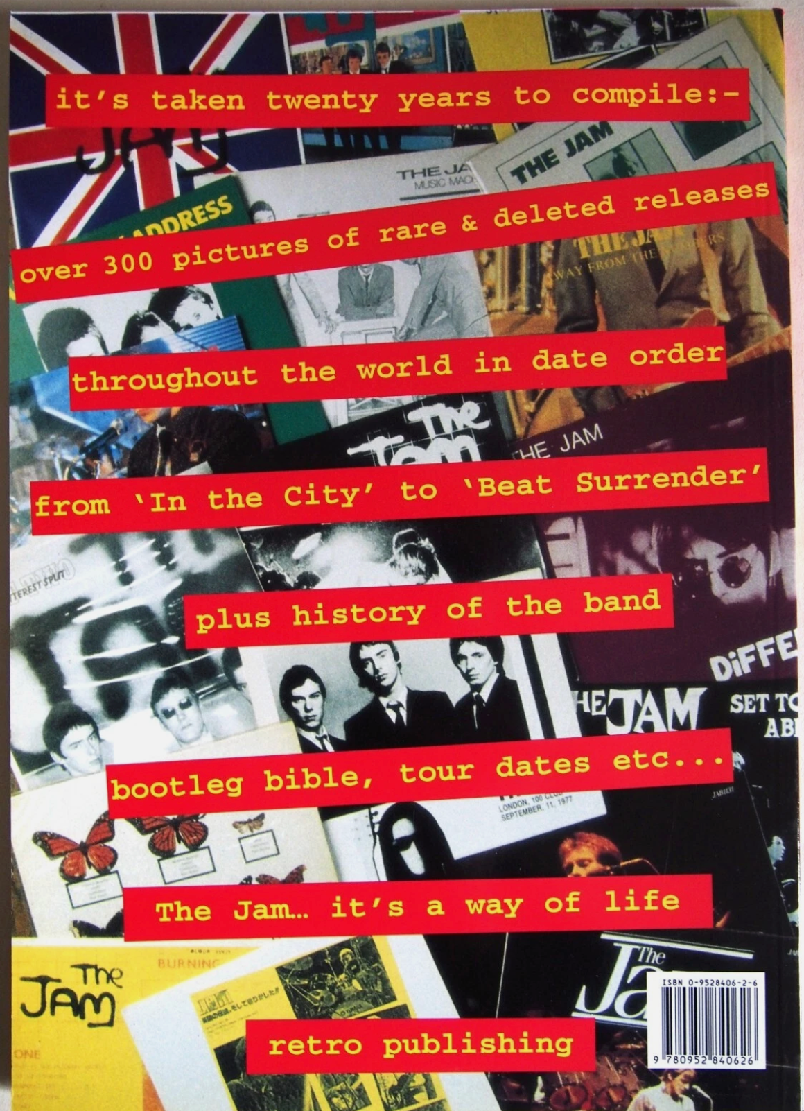 JAM, THE (ザ ・ジャム) - Retro Spective (UK 正規再販ペーパーバック本/ New) レアなディスコグラフィー本が復刻!
