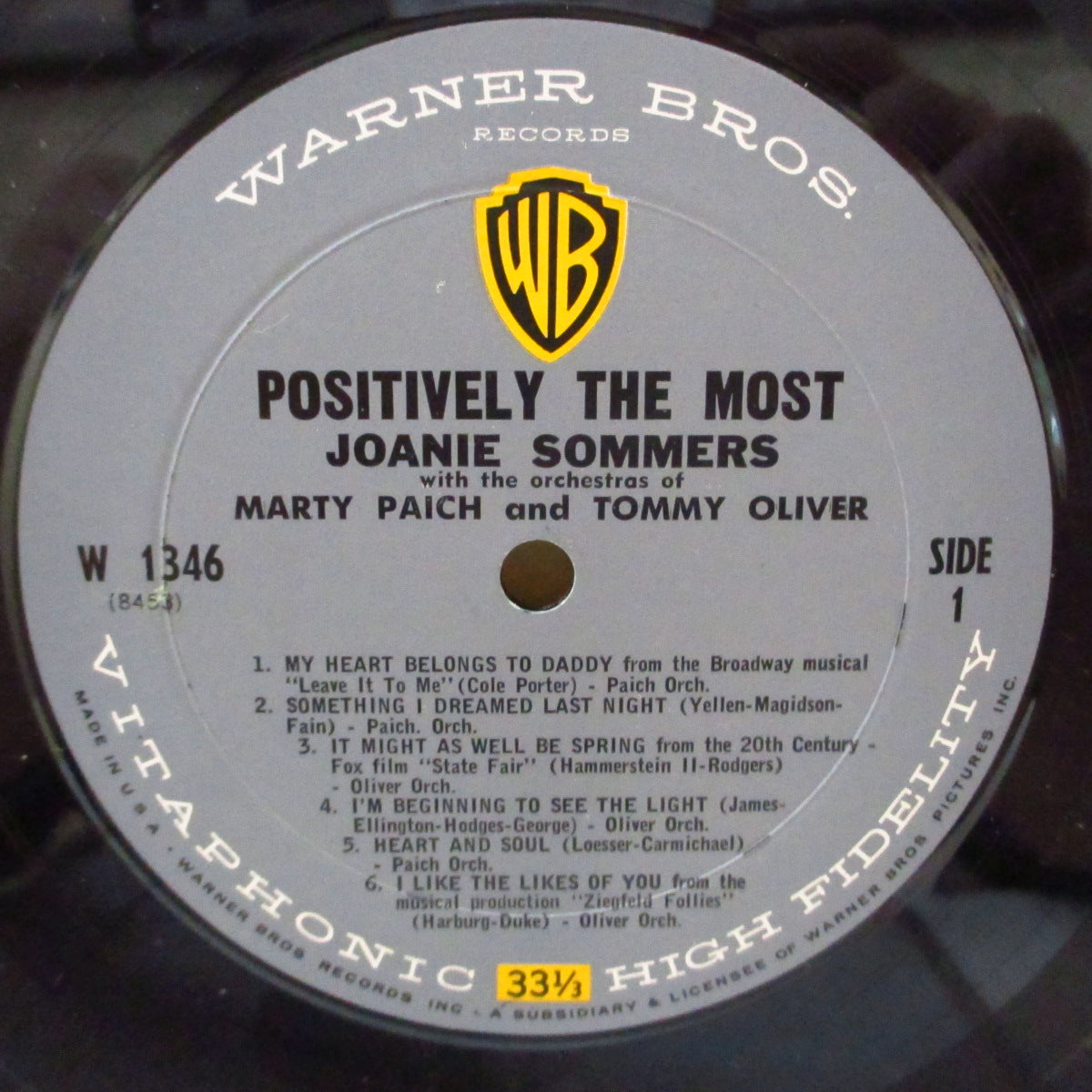 JOANIE SOMMERS (ジョニー・ソマーズ) - Positively The Most (US '60 オリジナル・モノラル LP)ジャジー、ラテンポップ満載、19歳時のデビューアルバム!