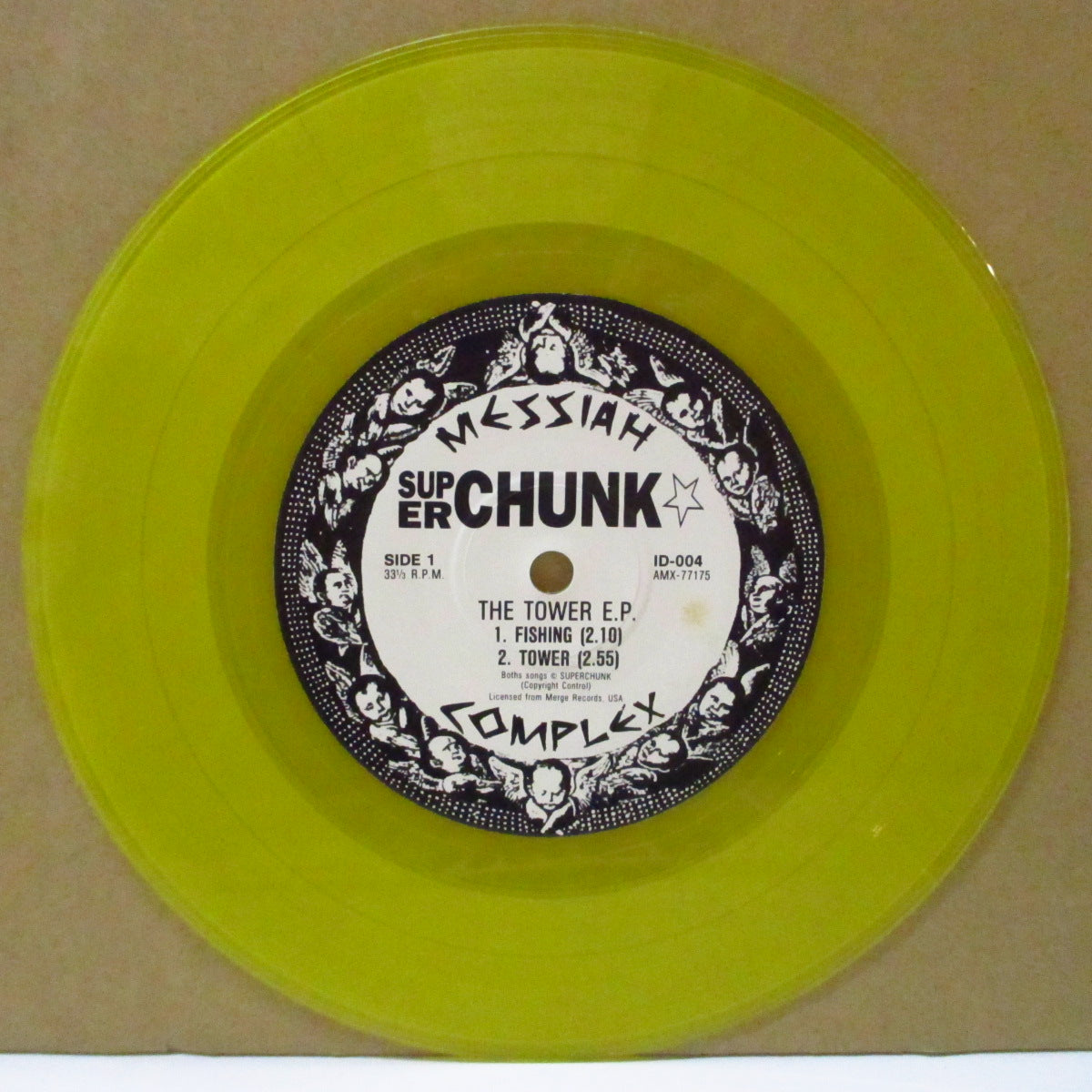 SUPERCHUNK (スーパーチャンク) - Tower +3 (OZ 1,000枚限定2ndプレス「クリアイエローヴァイナル 」7インチ/グリーン光沢固紙ジャケ)