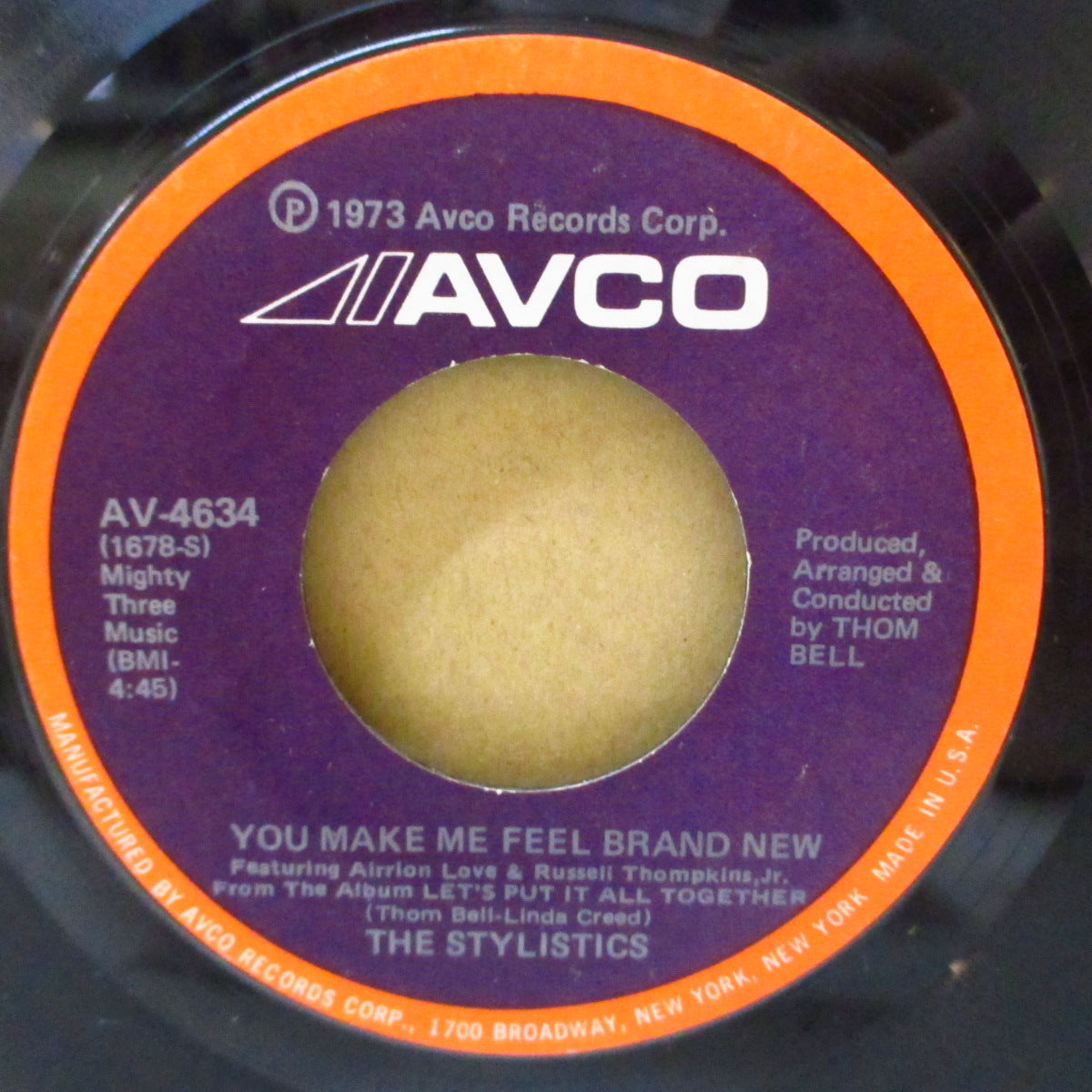 STYLISTICS, THE (ザ・スタイリスティックス) - You Make Me Feel Brand New (US '73 オリジナル 7インチ)シンプリー・レッド他の原曲甘茶バラッド!