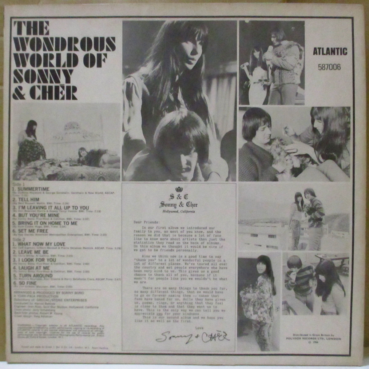 SONNY & CHER (ソニーとシェール) - The Wondrous World Of Sonny & Cher (UK '66 オリジナル・モノラル LP/表面コーティング・ジャケ) 名作2ndアルバム!