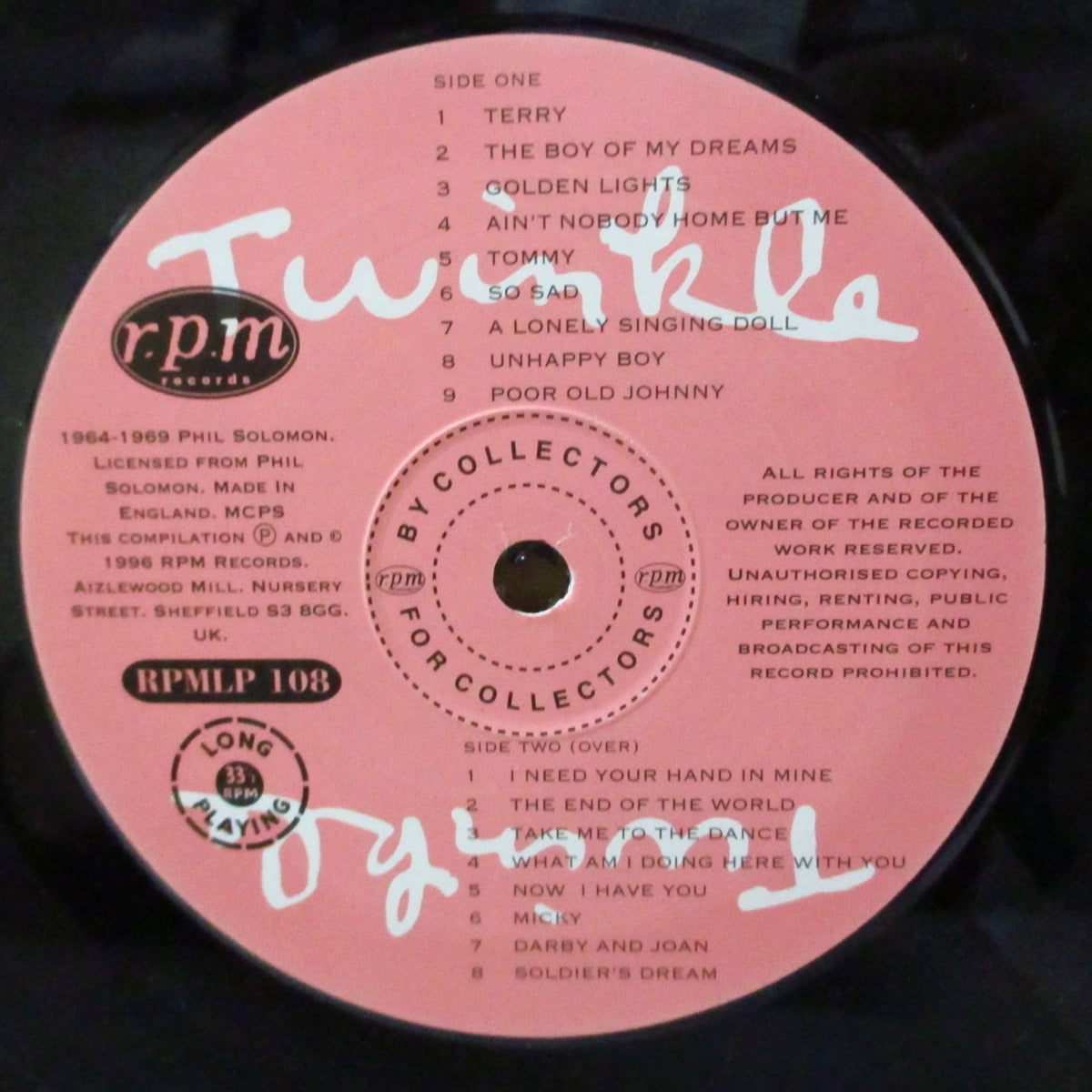 TWINKLE (トゥインクル) - Golden Lights (UK '96 限定オリジナル LP)'64〜'69年黄金期ベスト全17曲!コレクタブル!