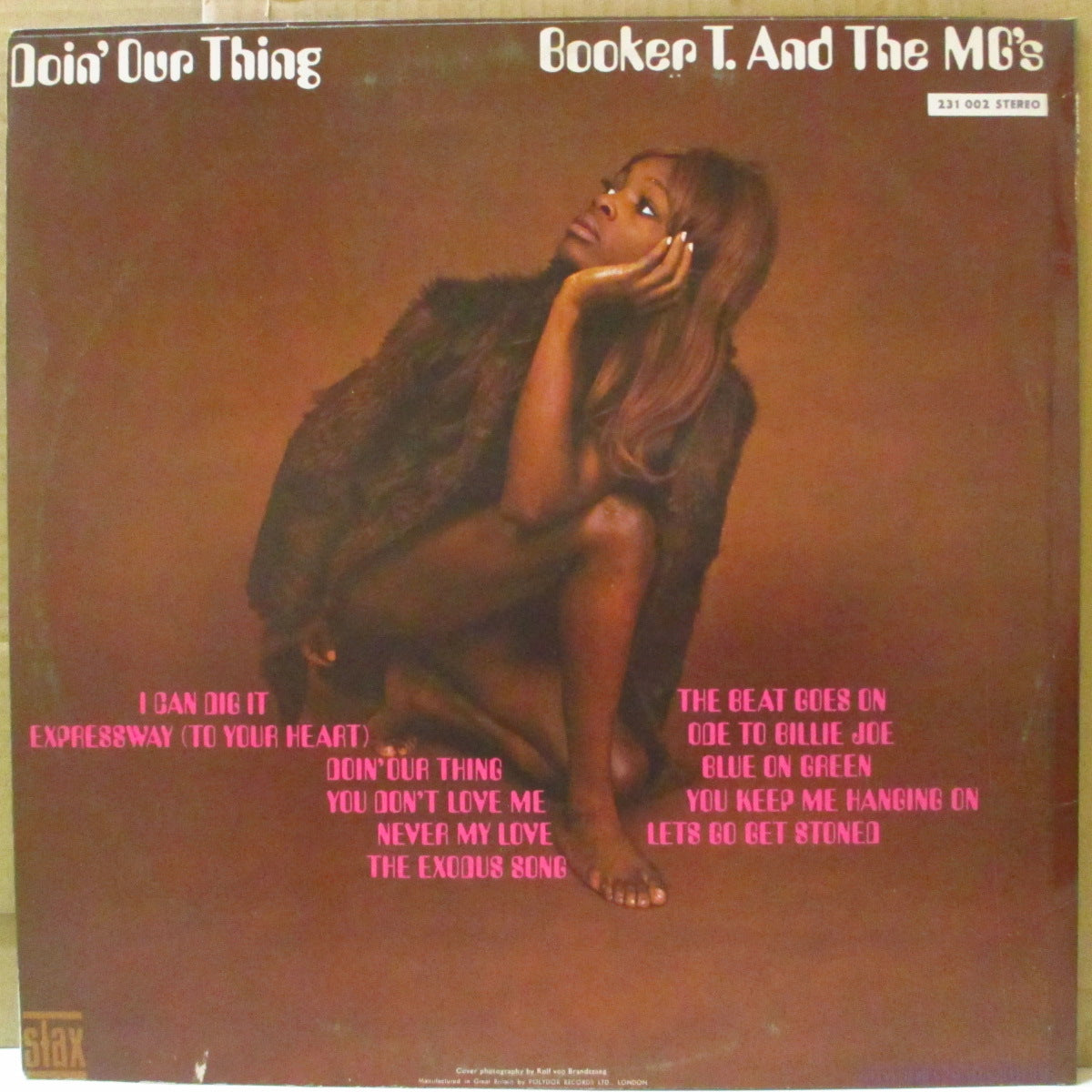 BOOKER T. & THE MG’S (ブッカーT & ザ・MG'S) - Doin' Our Thing (UK '68 オリジナル・ステレオ LP/表面コーティング・ジャケ) 英独自「黒人女性」写真ジャケ!盤は近年稀な美品
