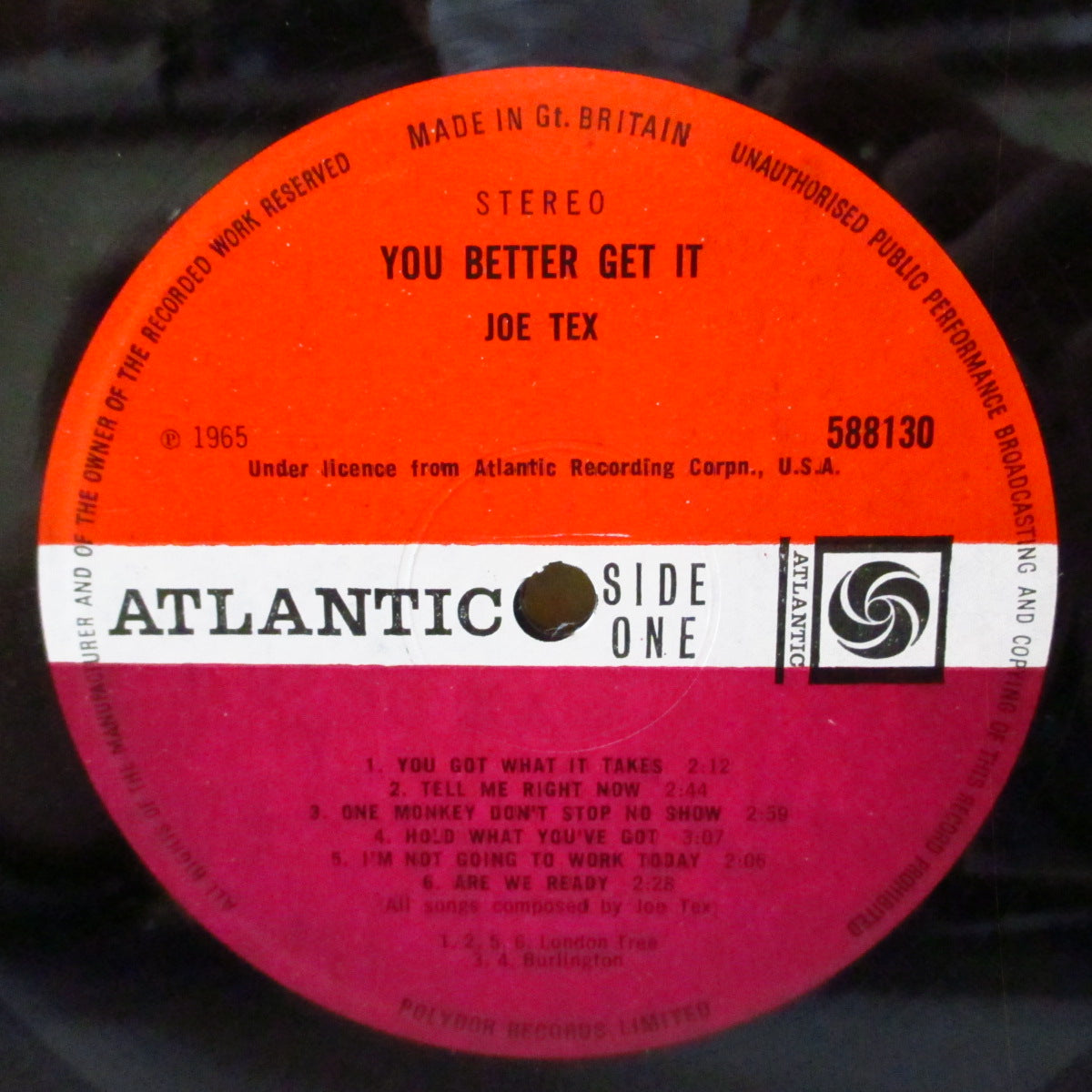 JOE TEX (ジョー・テックス) - You Better Get It (UK '65 オリジナル・モノラルLP/表面コーティング・ジャケ)英国独自デザインジャケのデビューアルバム。近年稀な奇跡の美品!