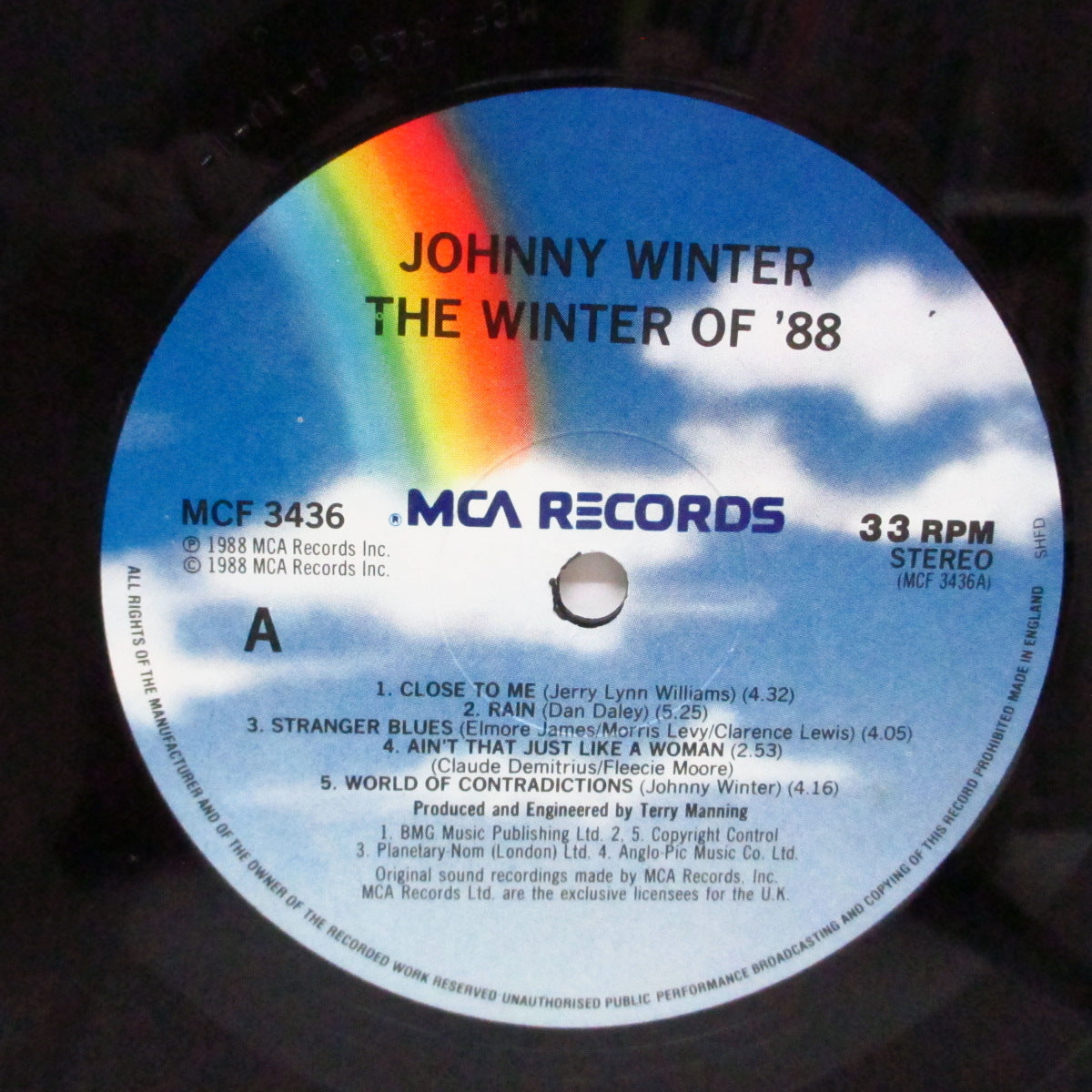 JOHNNY WINTER (ジョニー・ウィンター) - The Winter Of '88 (UK オリジナル LP)