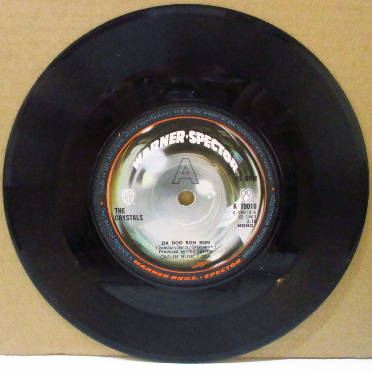 CRYSTALS, THE (ザ・クリスタルズ) - Da Doo Ron Ron (UK '74 再発「ソリッドセンター黒盤」モノラル 7インチ)フィル・スペクター'63年名曲カップリング!