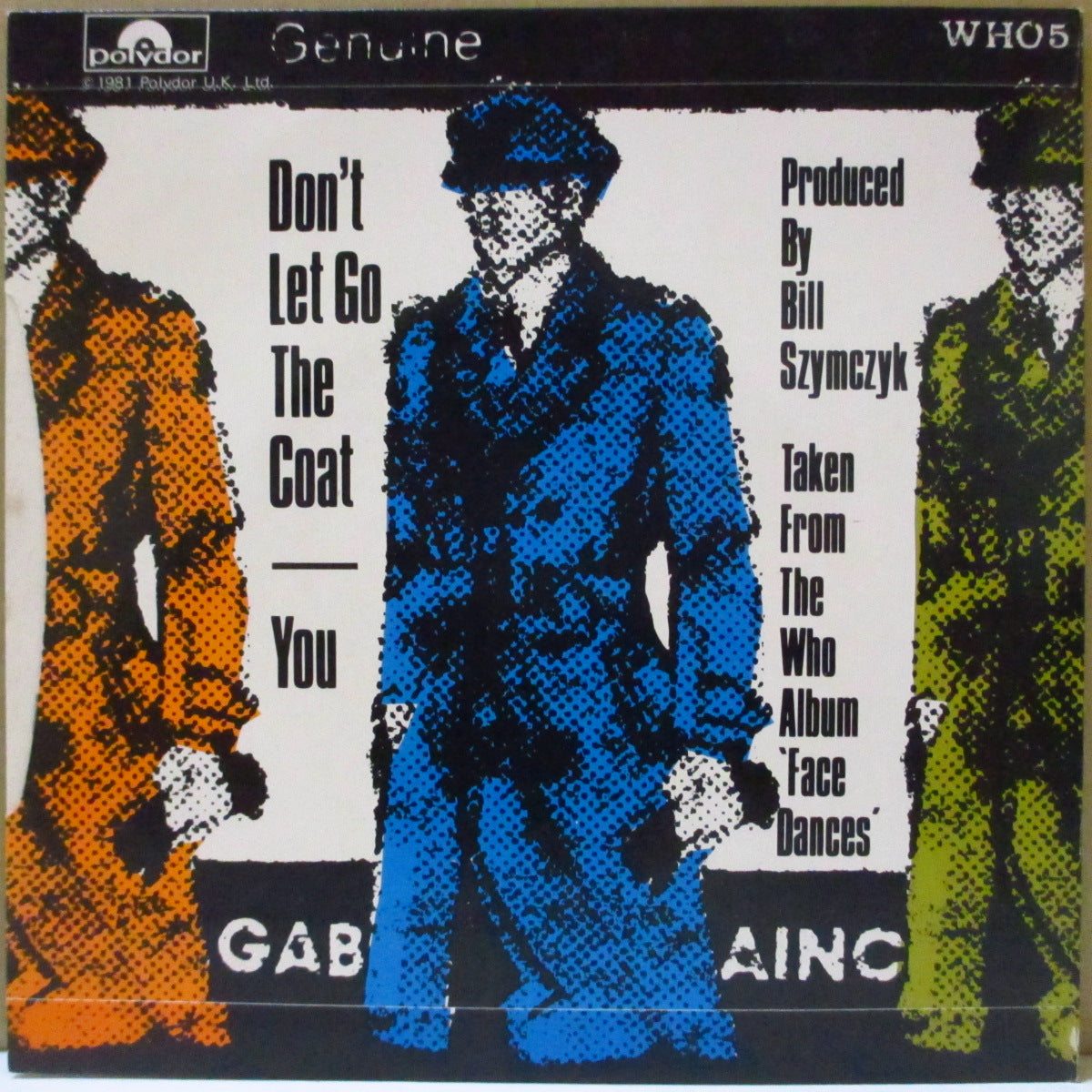 WHO (フー) - Don't Let Go The Coat (UK '81 オリジナル 7インチ+光沢折り返しジャケ)