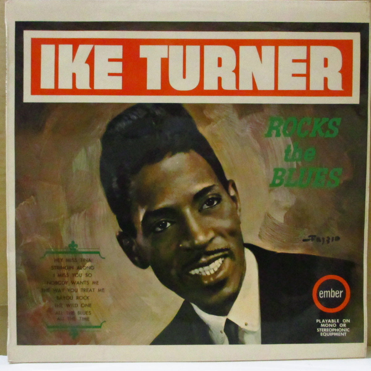 IKE TURNER (アイク・ターナー) - Rocks The Blues (UK '68 再発モノラル LP/表面コーティング・ジャケ)'63年ソロ・デビューアルバムの'68年英国初盤。奇跡の美品!