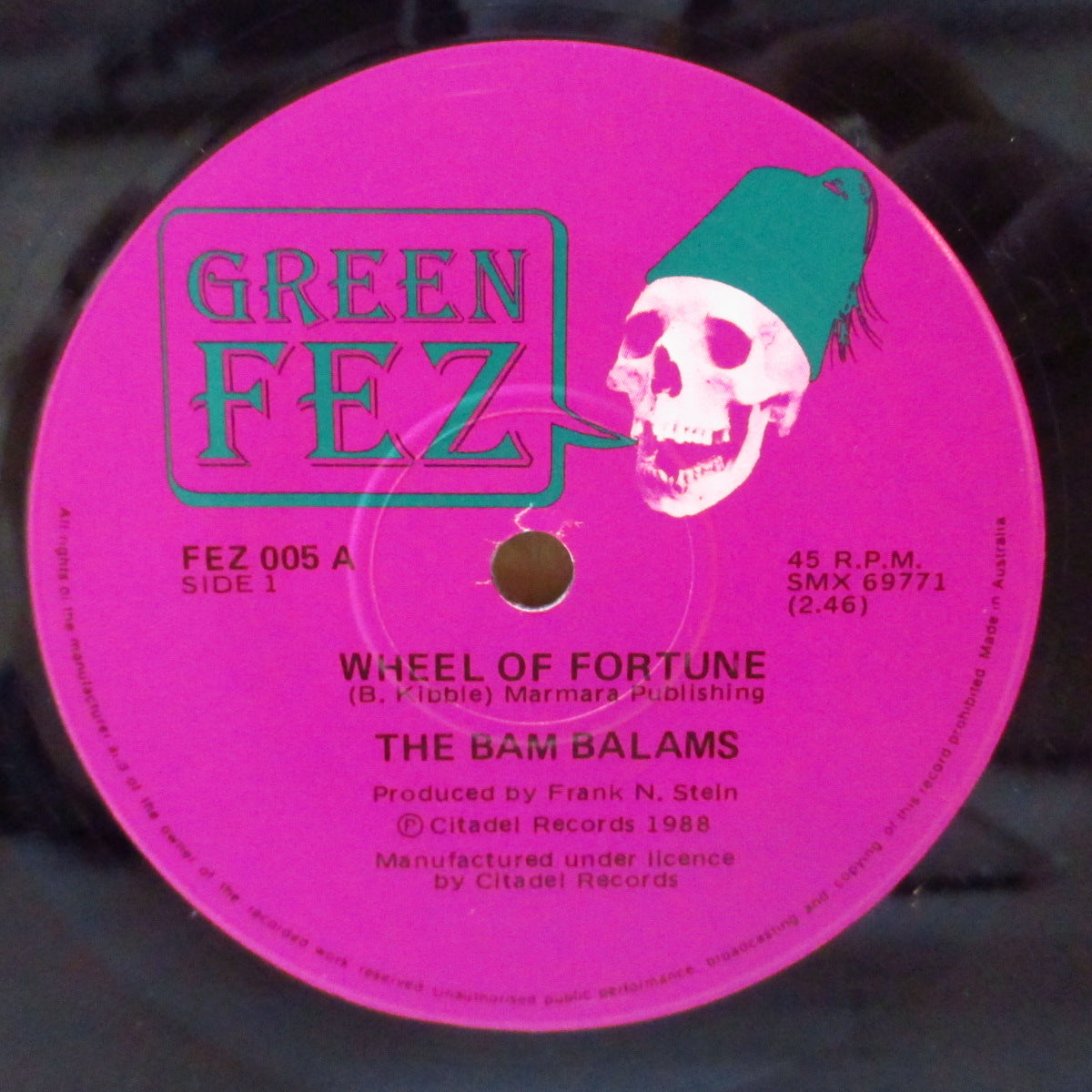 BAM BALAMS, THE (ザ・バム・バラムス) - Wheel Of Fortune (OZ '88 オリジナル「黒盤」 7インチ/光沢固紙ジャケ)