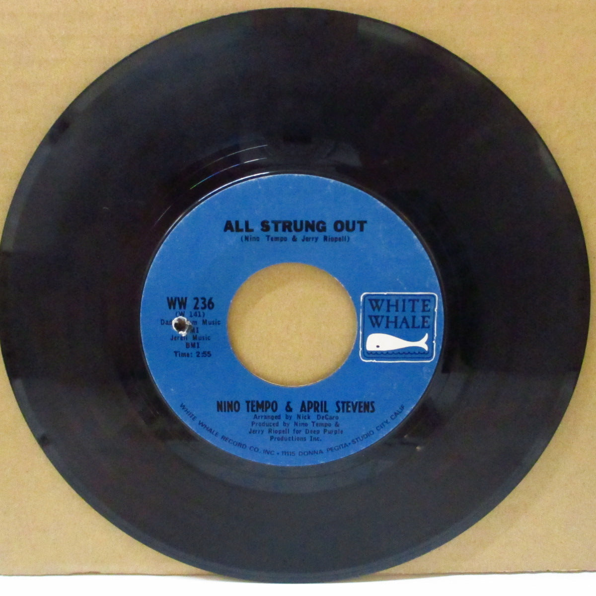 NINO TEMPO & APRIL STEVENS (ニノ・テンポ & エイプリル・スティーブンス) - All Strung Out (US '66 オリジナル 7インチ)極上「音の壁」スロウPOPS!
