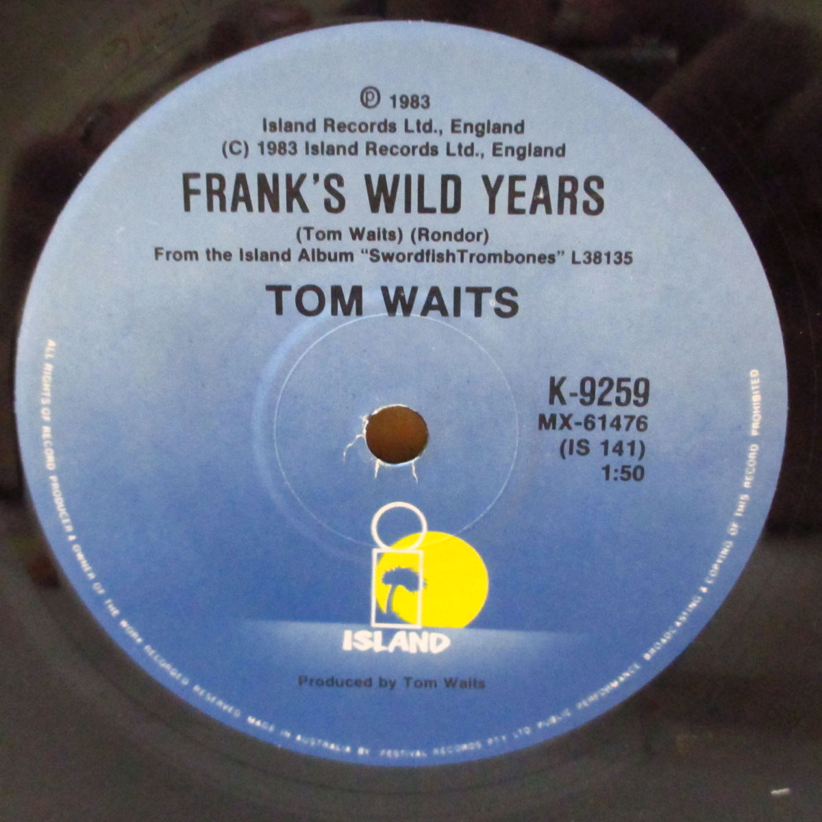 TOM WAITS (トム・ウェイツ) - In The Neighborhood (OZ '83 オリジナル 7インチ+カンパニースリーブ)