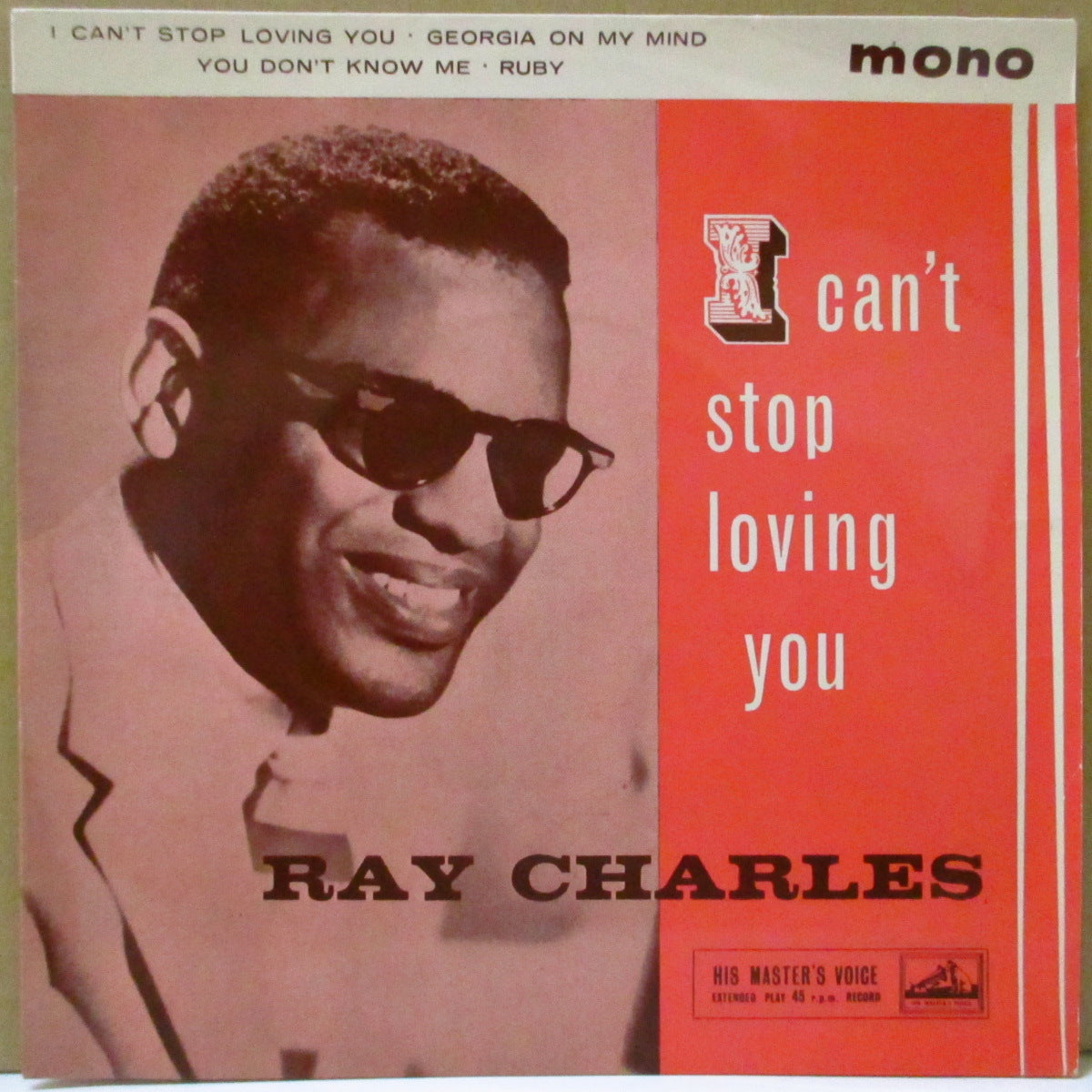 RAY CHARLES (レイ・チャールズ) - I Can't Stop Loving You +3 (UK '62 オリジナル4曲入り 7インチ EP)英国独自編集盤