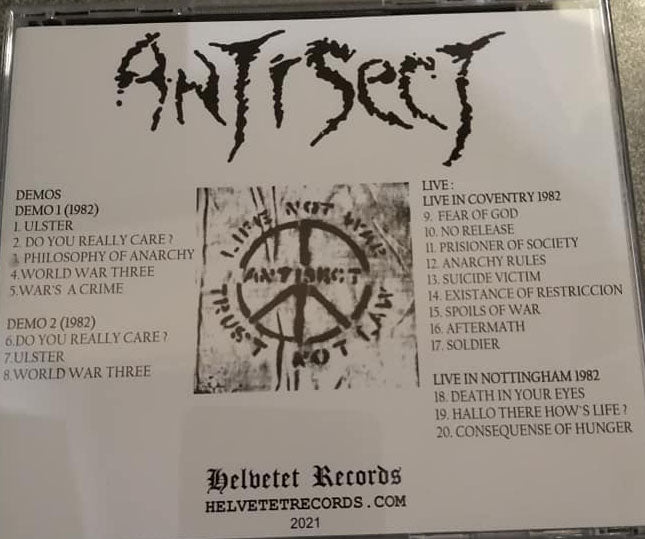 ANTISECT (アンチセクト) - Demos / Live - 1982 (Peru 限定プレス再発 CD+帯/ New)