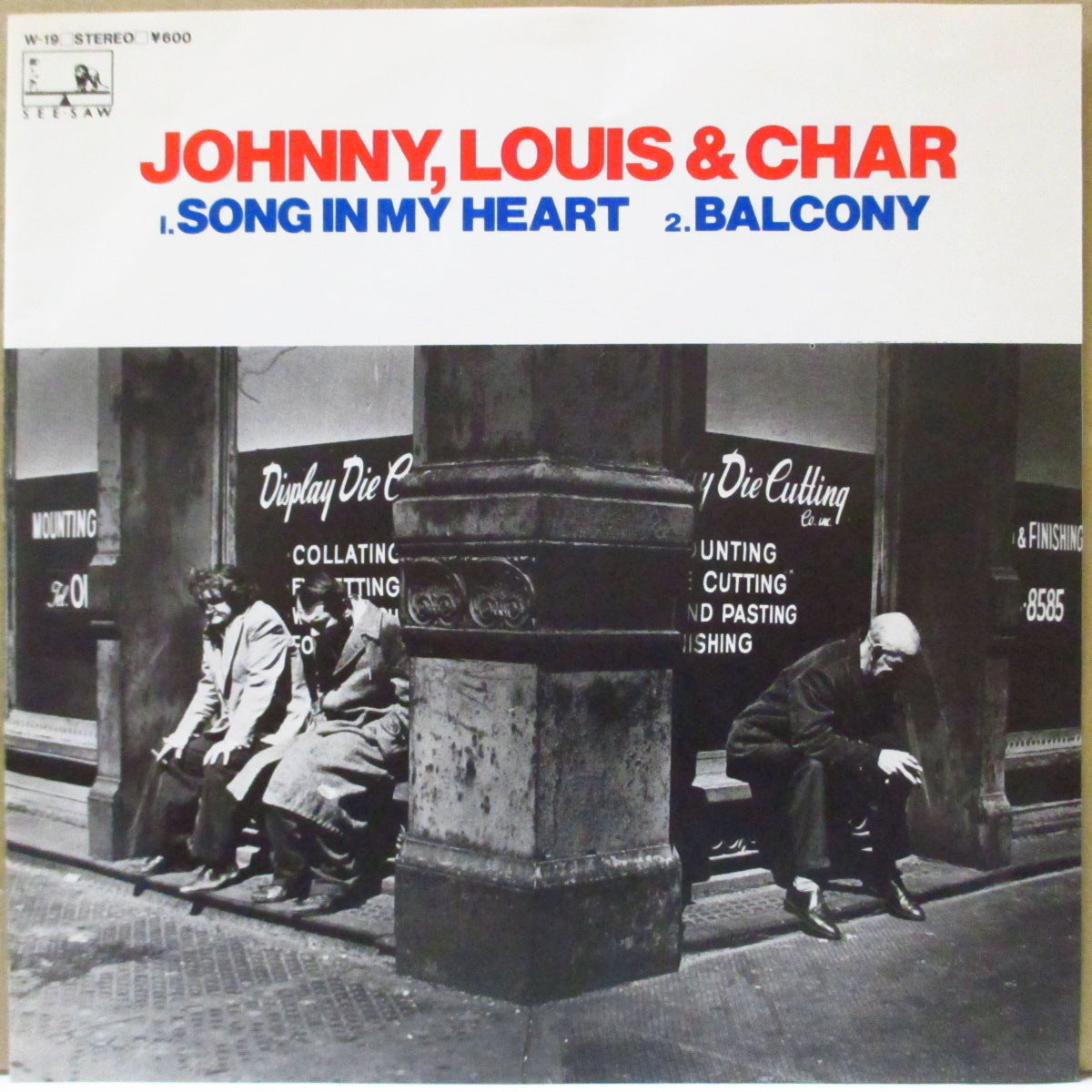 JOHNNY, LOUIS & CHAR (ジョニー・ルイス・アンド・チャー) - Soung In My Heart (Japan オリジナル 7インチ+見開きジャケ, インナー) '80年シングル