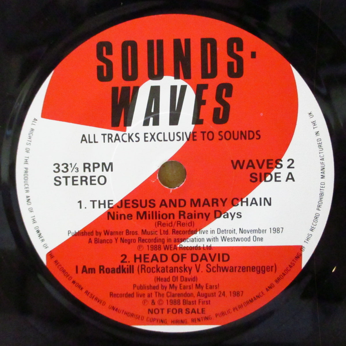 V.A. ('80s UK-US・オルタナ、インディロック・コンピ) - Sounds - Waves 2 (UK '88 33回転 7インチ+光沢固紙ジャケ)