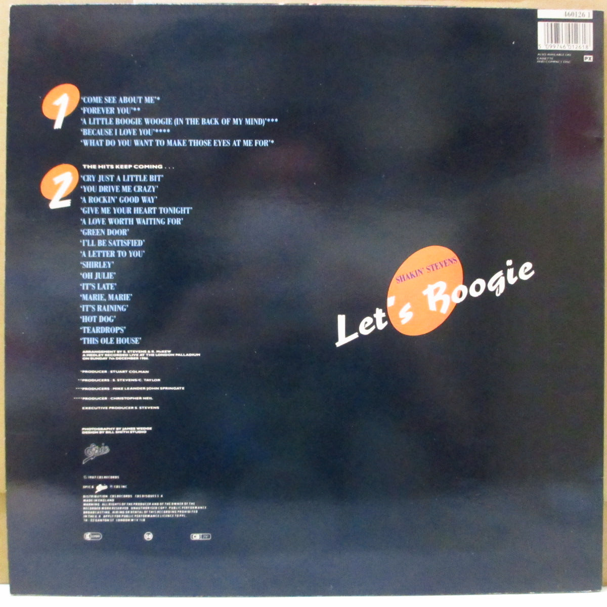 SHAKIN' STEVENS (シェイキン・スティーヴンス) - Let's Boogie (UK オリジナル LP+ソフト紙インナー)